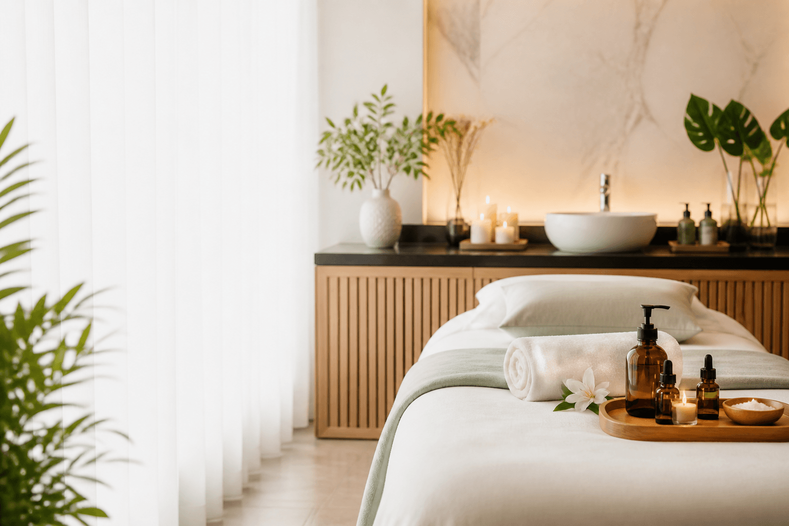 Không gian spa cao cấp cho mẫu landing page dịch vụ